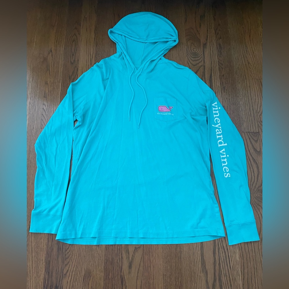 Vineyard Vines aqua hoodie, size medium
